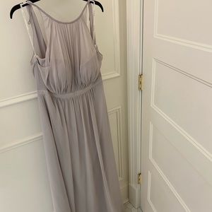 Bari Jay bridesmaid dress, pewter grey/silver